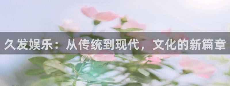 琳琅娱乐注册：久发娱乐：从传统到现代，文化的新篇章